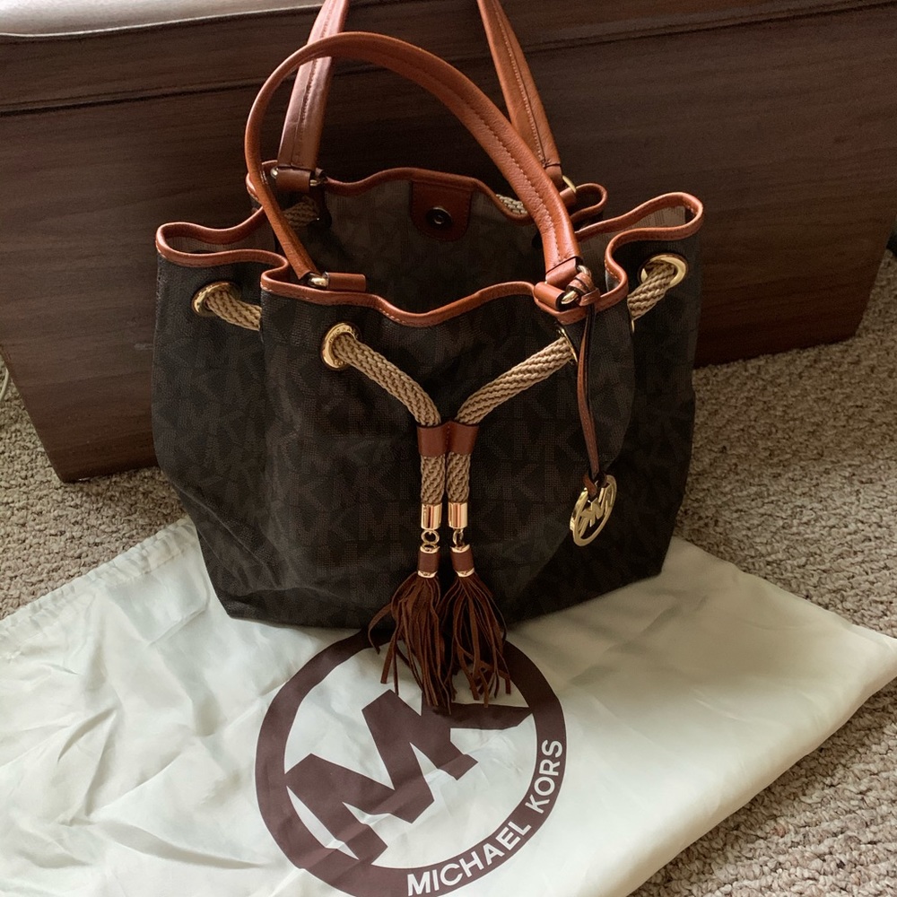 MK Leather Hobo